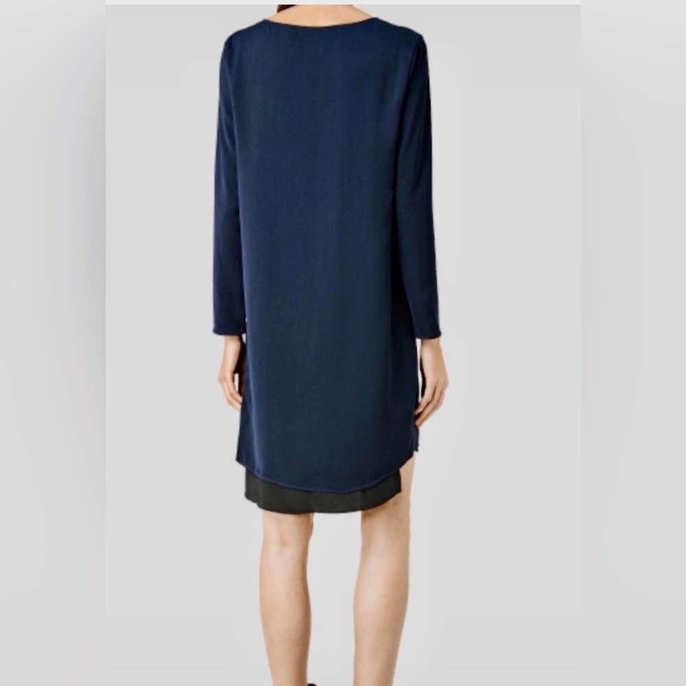 Allsaints Blue/Black Roder Dress - Picture 2 of 12
